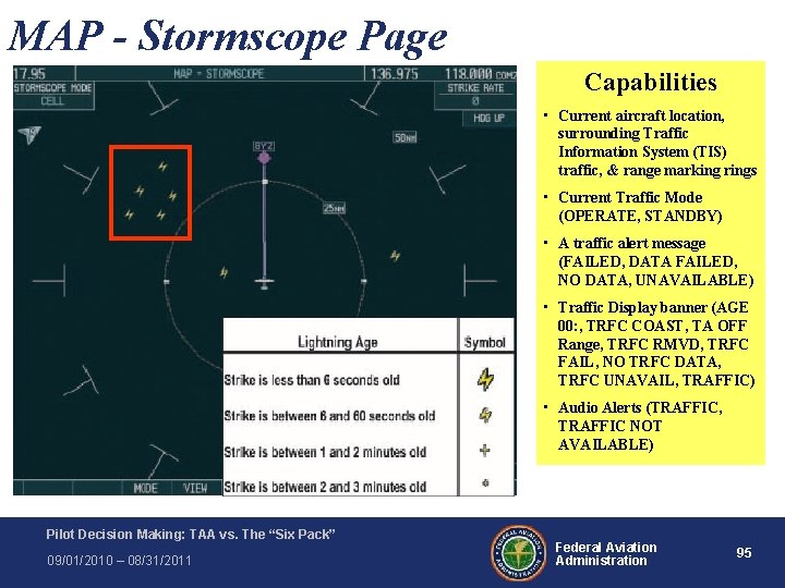 MAP - Stormscope Page Capabilities • Current aircraft location, surrounding Traffic Information System (TIS) MAP - Stormscope Page Capabilities • Current aircraft location, surrounding Traffic Information System (TIS)