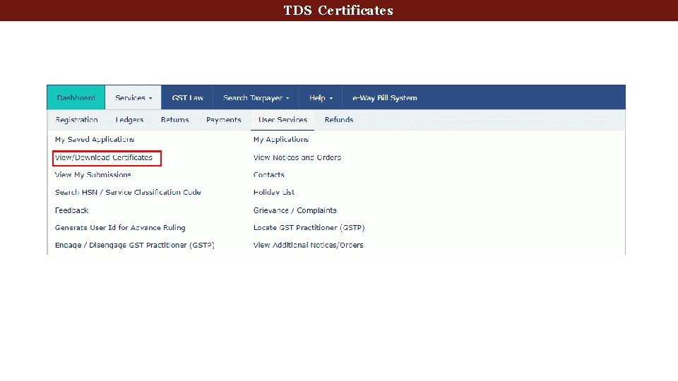 Tax Deducted at Source TDS Certificates 