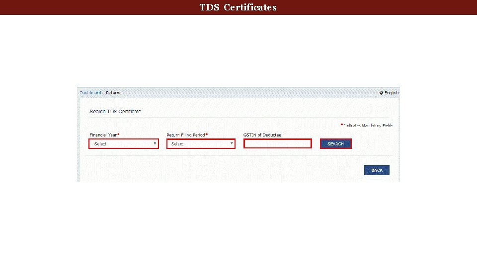 Tax Deducted at Source TDS Certificates 