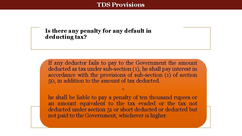 deduction at source-Return Tax Deducted. Tax at Source TDS Provisions. GSTR-07 Is there any