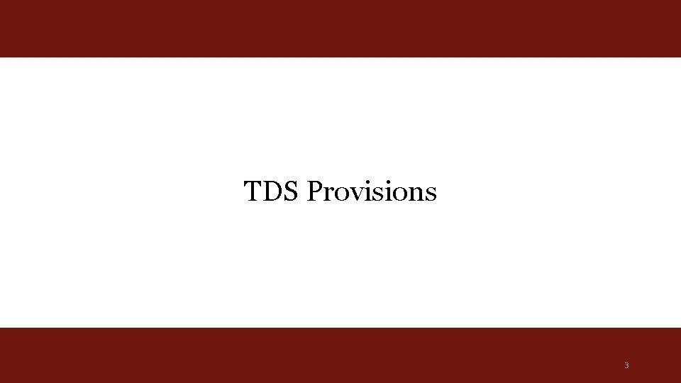 TDS Provisions 3 