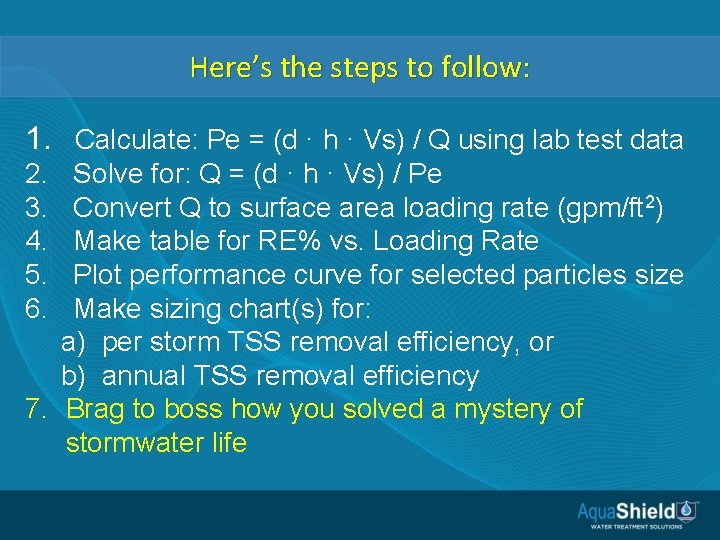 Here’s the steps to follow: 1. Calculate: Pe = (d · h · Vs)