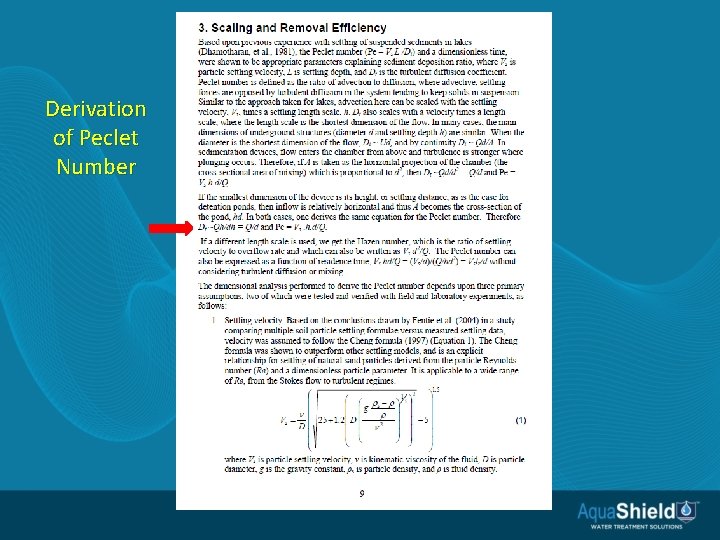 Derivation of Peclet Number 