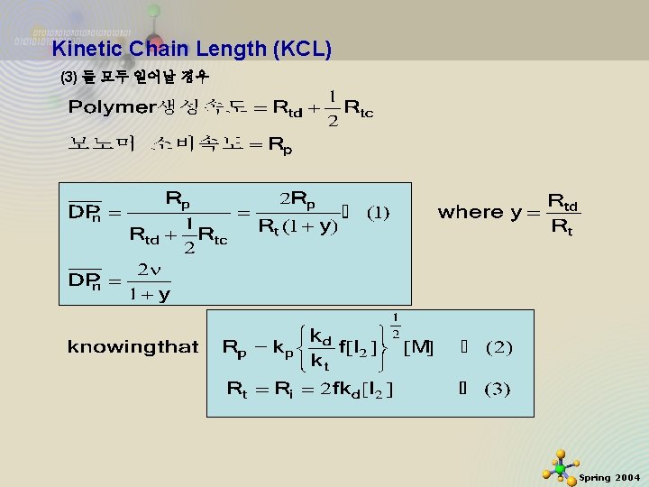Kinetic Chain Length (KCL) (3) 둘 모두 일어날 경우 2020 -11 -27 35 Spring