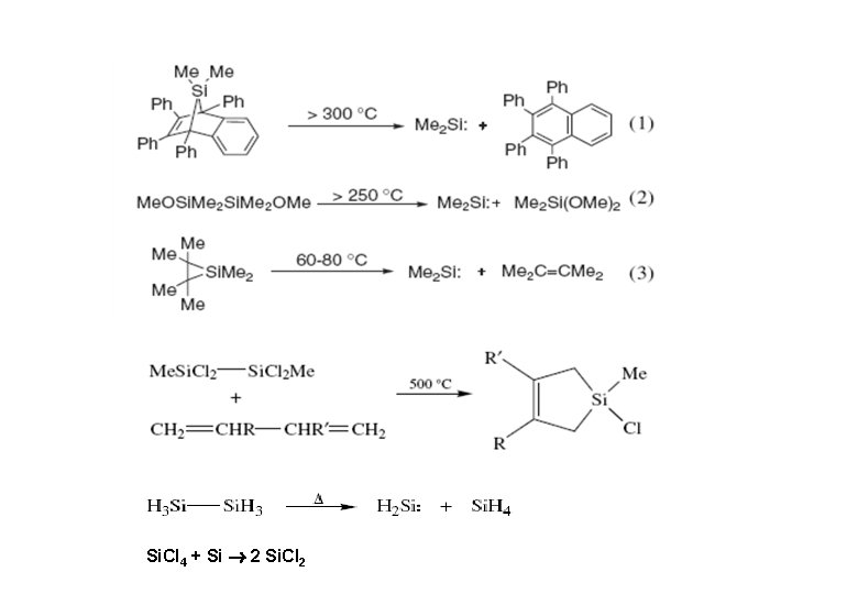 Si. Cl 4 + Si 2 Si. Cl 2 