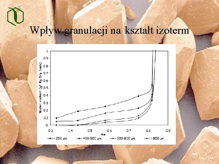 Wpływ granulacji na kształt izoterm 