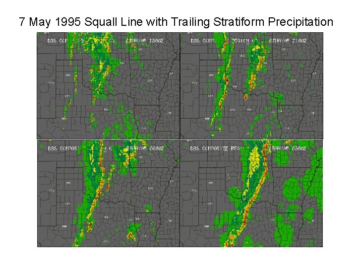7 May 1995 Squall Line with Trailing Stratiform Precipitation 