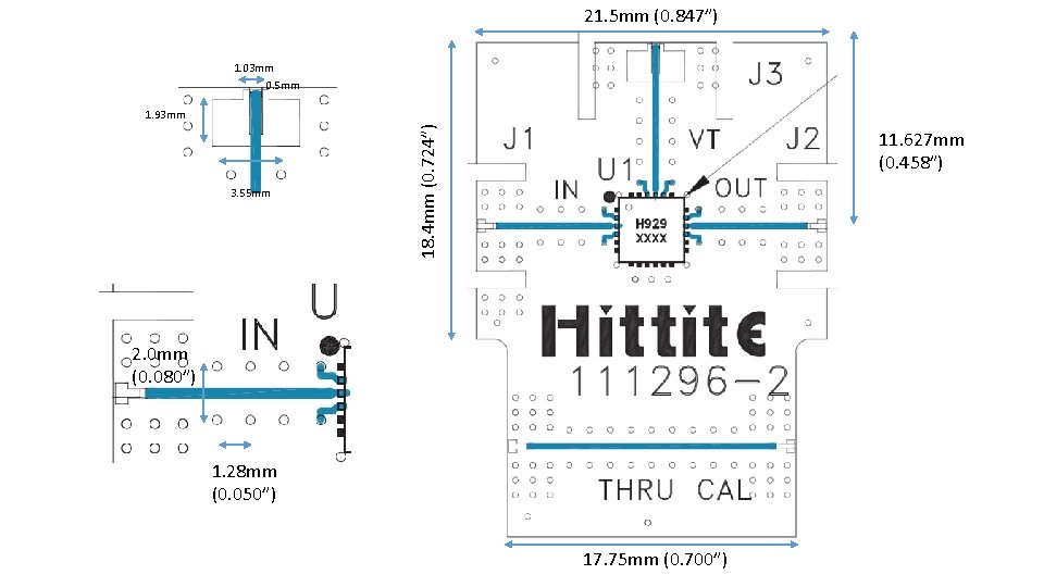 21. 5 mm (0. 847”) 1. 03 mm 0. 5 mm 3. 55 mm