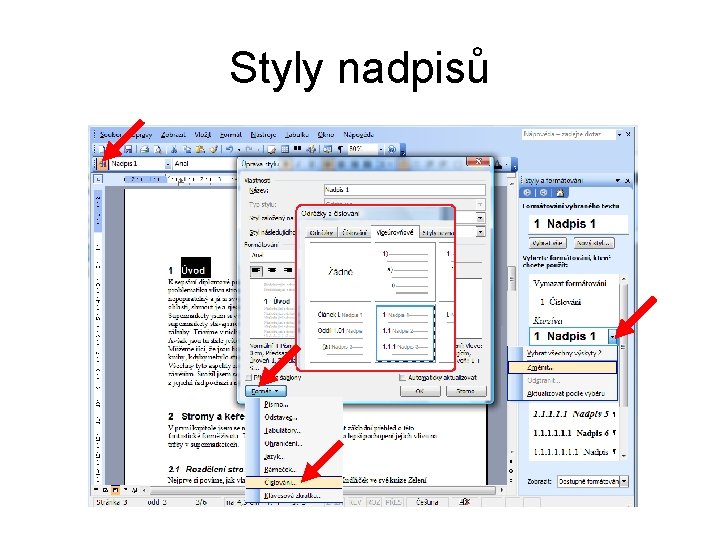Styly nadpisů 