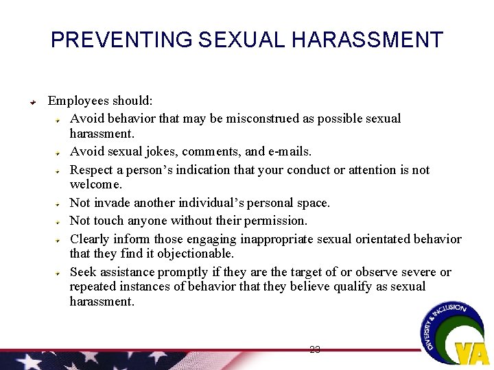 PREVENTING SEXUAL HARASSMENT Employees should: Avoid behavior that may be misconstrued as possible sexual PREVENTING SEXUAL HARASSMENT Employees should: Avoid behavior that may be misconstrued as possible sexual