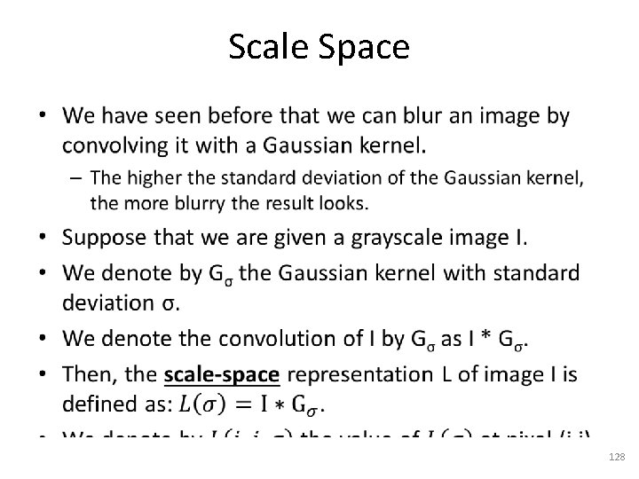 Scale Space • 128 