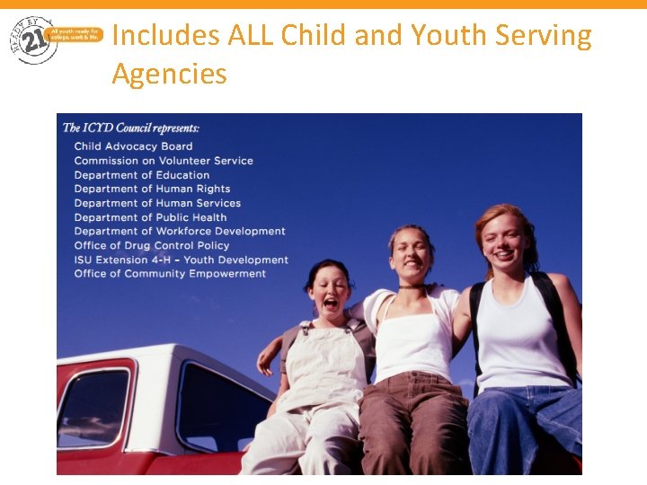 Includes ALL Child and Youth Serving Agencies 