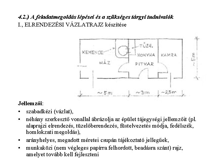 4. 2. ) A feladatmegoldás lépései és a szükséges tárgyi tudnivalók I. , ELRENDEZÉSI