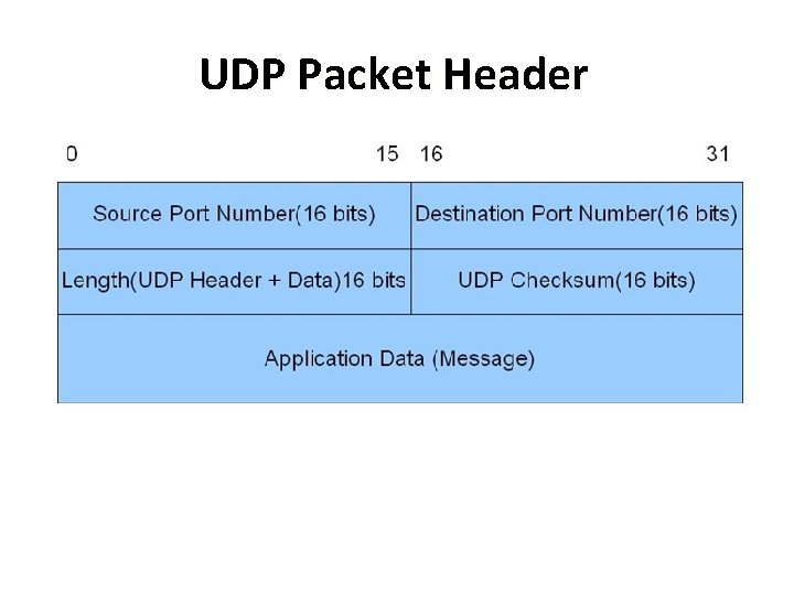 UDP Packet Header 