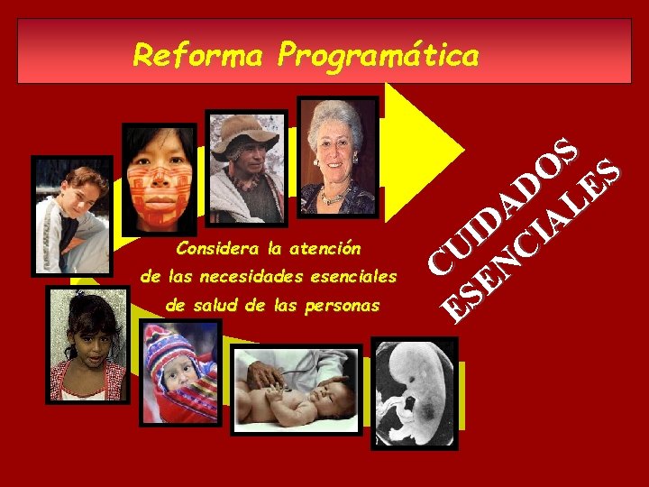 Reforma Programática Considera la atención de las necesidades esenciales de salud de las personas