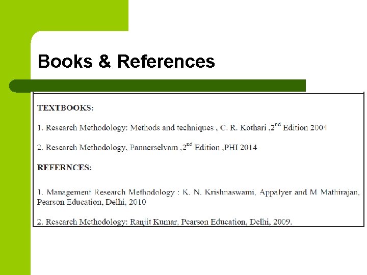 Books & References 