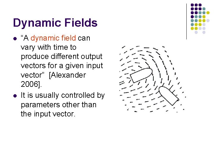 Dynamic Fields l l “A dynamic field can vary with time to produce different