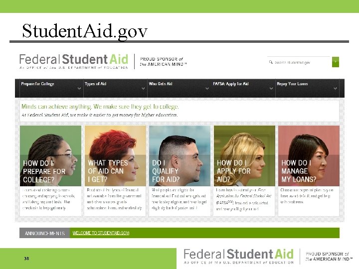 Student. Aid. gov 38 Student. Aid. gov 38