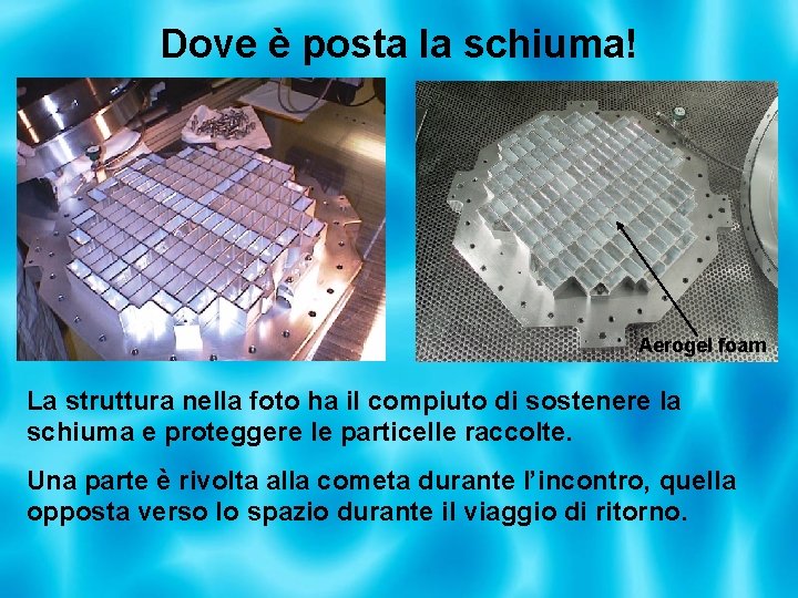 Dove è posta la schiuma! Aerogel foam La struttura nella foto ha il compiuto