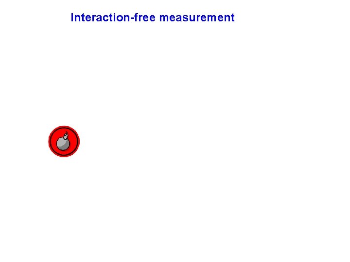 Interaction-free measurement 