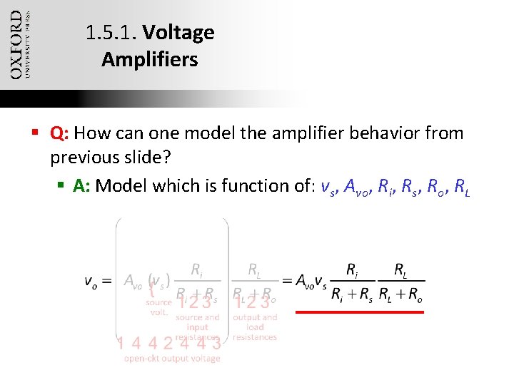 1. 5. 1. Voltage Amplifiers § Q: How can one model the amplifier behavior