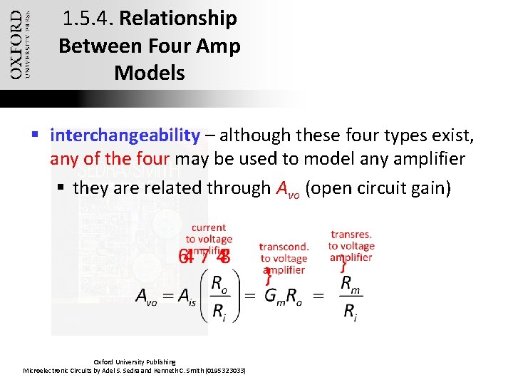 1. 5. 4. Relationship Between Four Amp Models § interchangeability – although these four