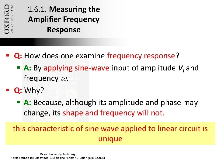1. 6. 1. Measuring the Amplifier Frequency Response § Q: How does one examine