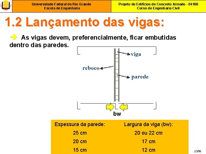 Universidade Federal do Rio Grande Escola de Engenharia Projeto de Edifícios de Concreto Armado