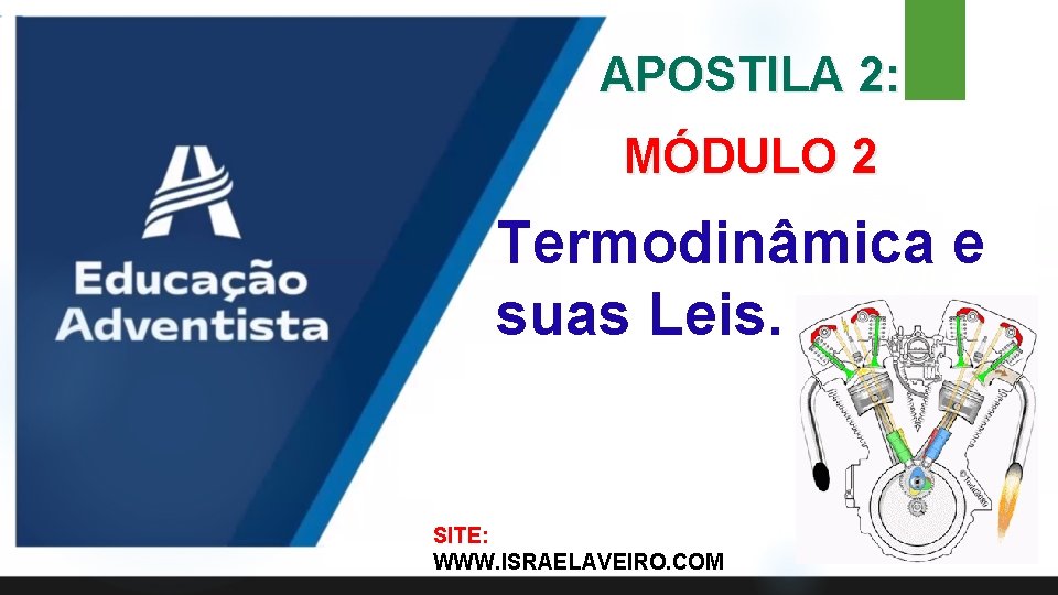 APOSTILA 2: MÓDULO 2 Termodinâmica e suas Leis. SITE: WWW. ISRAELAVEIRO. COM APOSTILA 2: MÓDULO 2 Termodinâmica e suas Leis. SITE: WWW. ISRAELAVEIRO. COM