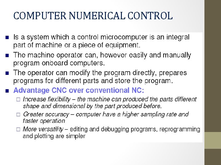 COMPUTER NUMERICAL CONTROL 