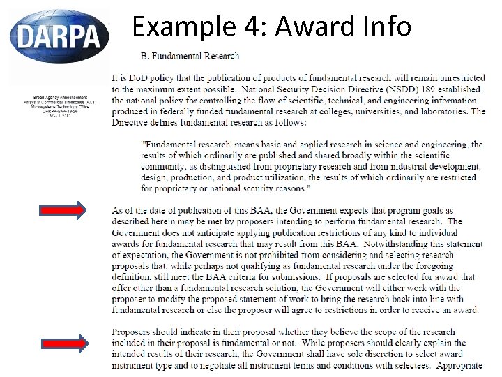 Example 4: Award Info 