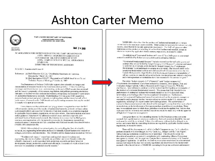 Ashton Carter Memo 