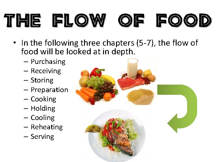  • In the following three chapters (5 -7), the flow of food will