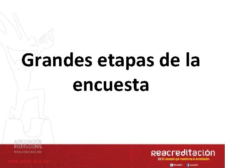 Grandes etapas de la encuesta 