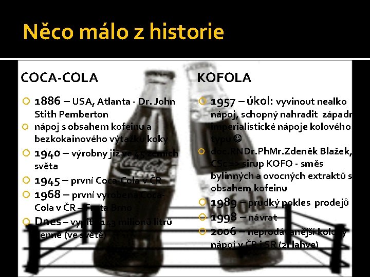 Něco málo z historie COCA-COLA 1886 – USA, Atlanta - Dr. John Stith Pemberton