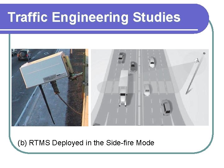 Traffic Engineering Studies (b) RTMS Deployed in the Side-fire Mode 