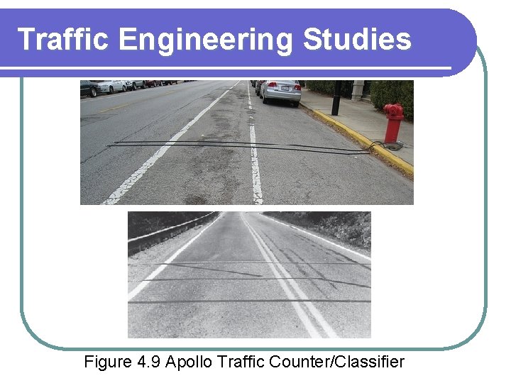 Traffic Engineering Studies Figure 4. 9 Apollo Traffic Counter/Classifier 