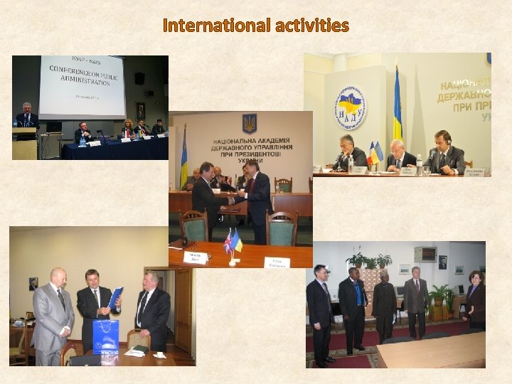 International activities 