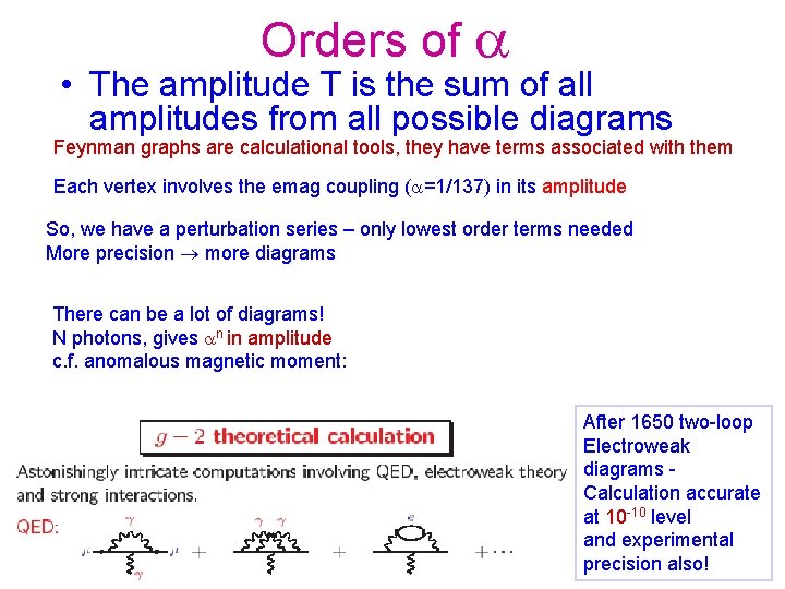 Orders of • The amplitude T is the sum of all amplitudes from all