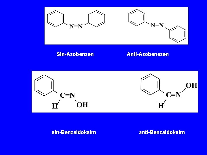 Sin-Azobenzen sin-Benzaldoksim Anti-Azobenezen anti-Benzaldoksim 