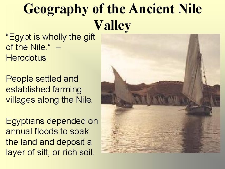 Geography of the Ancient Nile Valley 