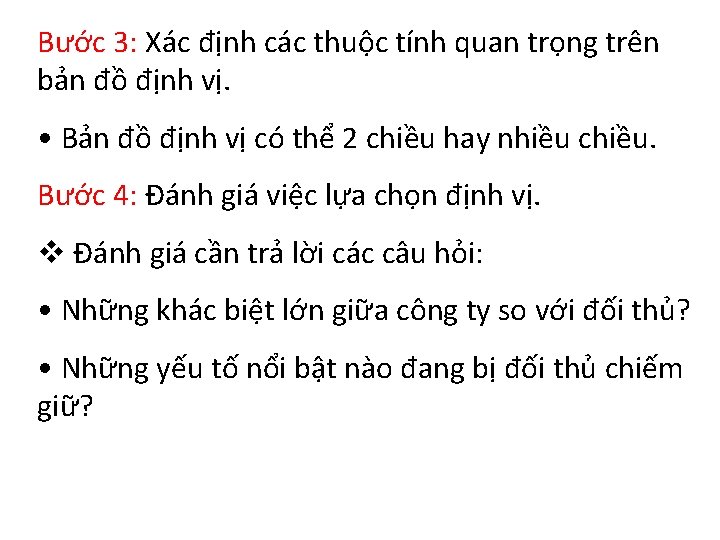 Bước 3: Xác định các thuộc tính quan trọng trên bản đồ định vị.