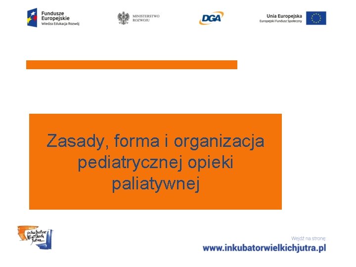 Zasady, forma i organizacja pediatrycznej opieki paliatywnej 