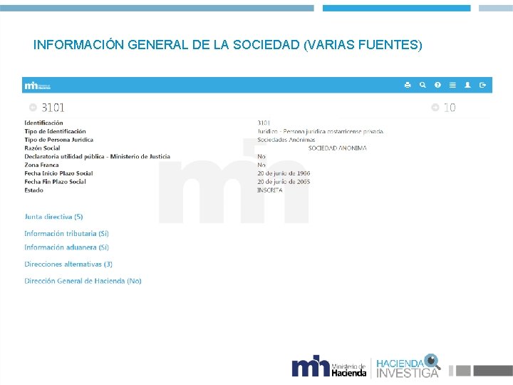 INFORMACIÓN GENERAL DE LA SOCIEDAD (VARIAS FUENTES) 