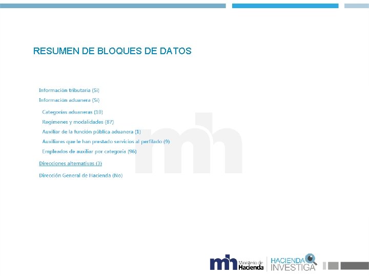 RESUMEN DE BLOQUES DE DATOS 