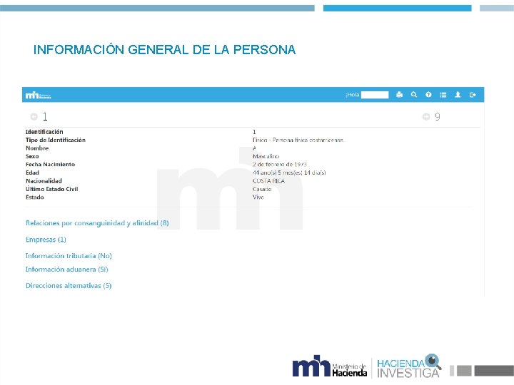 INFORMACIÓN GENERAL DE LA PERSONA 