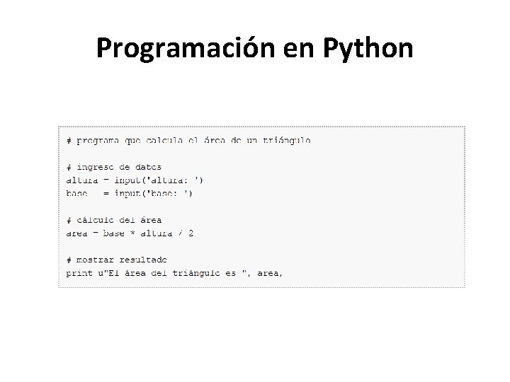 Programación en Python Programación en Python
