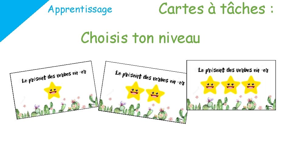 Apprentissage Cartes à tâches : Choisis ton niveau 