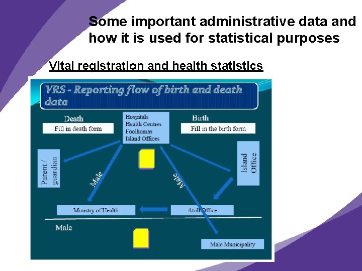 Some important administrative data and how it is used for statistical purposes Vital registration