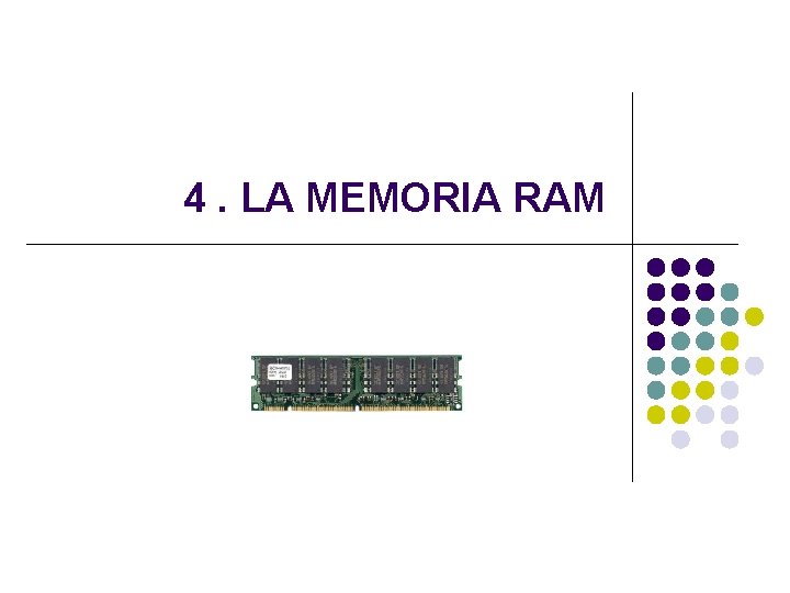 4. LA MEMORIA RAM 
